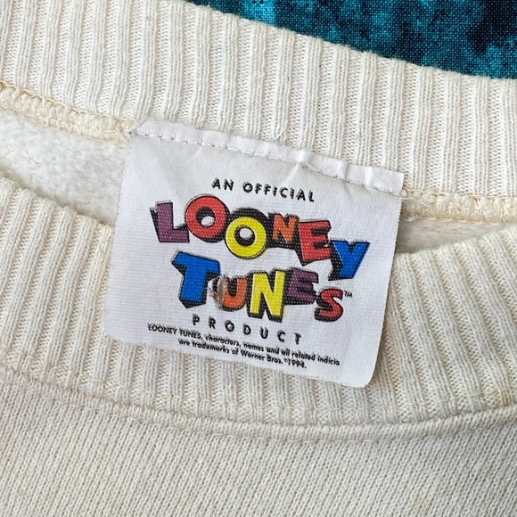 Vtg Looney Tunes Christmas Sweatshirt Warner Bros - Picture 8 of 8